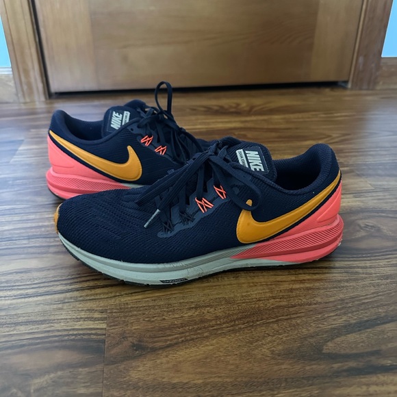 Nike Air Zoom Structure 32 Blue and Orange Running Shoes - Picture 6 of 6
